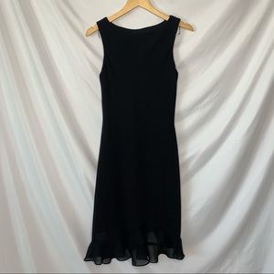 Onyx Nite Black Tank Sleeve Bottom Ruffle Dress